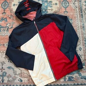 Tommy Hilfiger Blue and Red Color Block Jacket Size XXL 20
